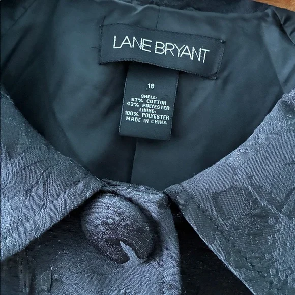 Lane Bryant sz 18 Black Shimmer Lightweight Women's Duster Coat euc - Picture 4 of 9